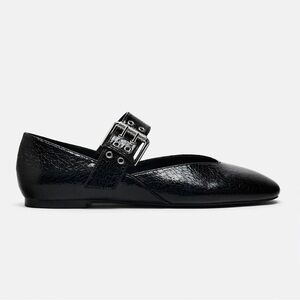 Zara Buckle Mary Jane Ballet Flats